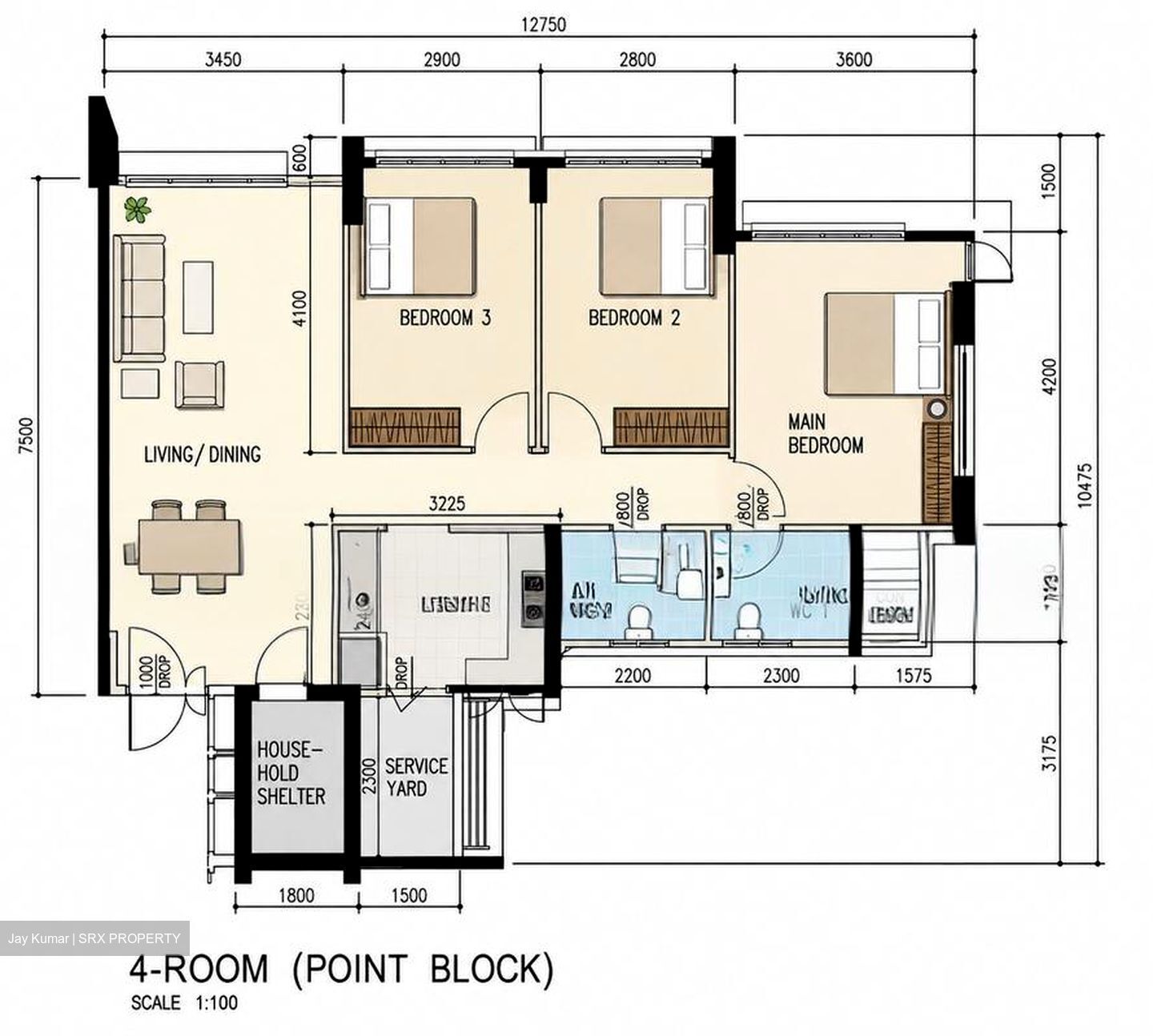 Blk 337B Tah Ching Road (Jurong West), HDB 4 Rooms #582396511